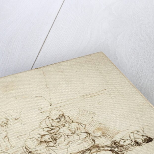 The Holy Family sleeping, with angels, 1645 by Rembrandt Harmensz. van Rijn