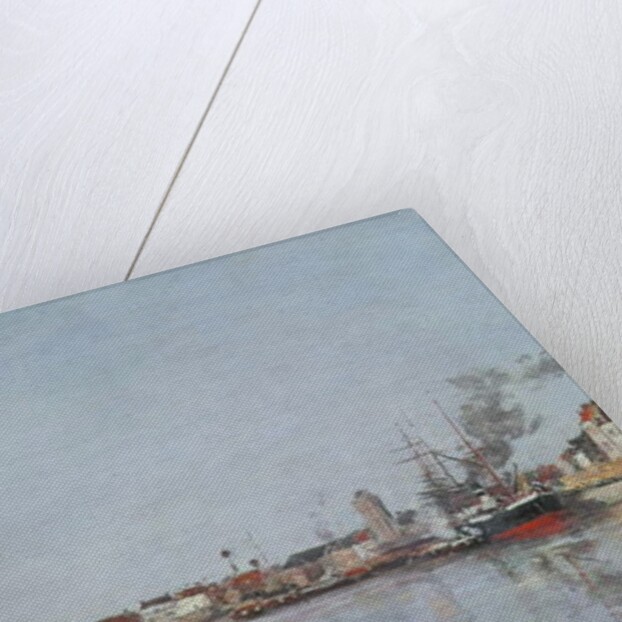 The Dutch Dock, Dunkirk, 1889 by Eugene Louis Boudin