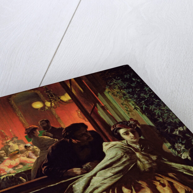 On the Brink, 1865 by Alfred W. Elmore