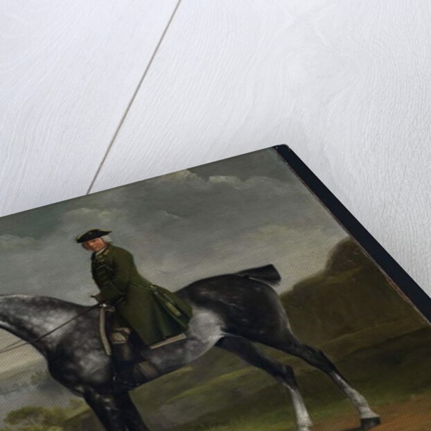 Joseph Smyth Esquire, Lieutenant of Whittlebury Forest, Northamptonshire, on a Dapple Grey Horse, c.1762-64 by George Stubbs