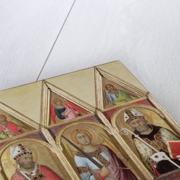 St. Geminianus, St. Michael and St. Augustine, c.1319 by Simone Martini