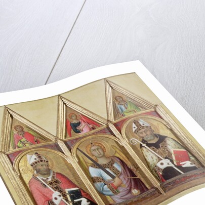 St. Geminianus, St. Michael and St. Augustine, c.1319 by Simone Martini