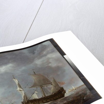 Sea-piece, a breeze near a Dutch port, c.1640 by Simon Jacobsz. Vlieger