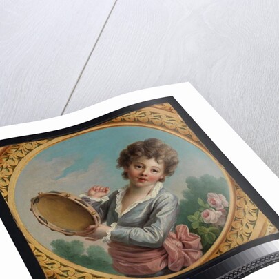 Child with a tambourine, 1772 by Francois-Hubert Drouais