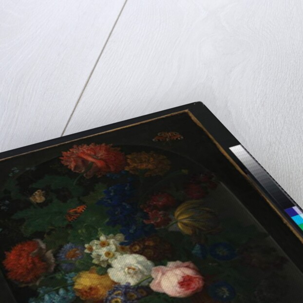 A basket of flowers with fruit, 1805 by Johann Baptist Drechsler