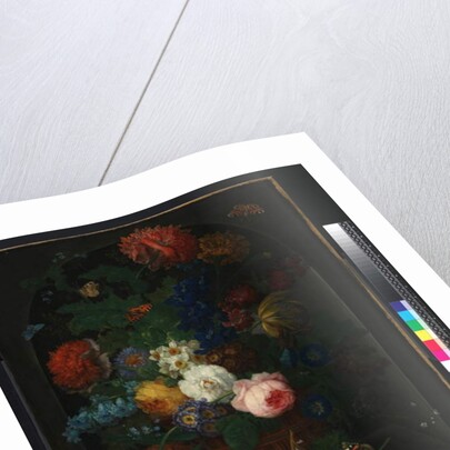 A basket of flowers with fruit, 1805 by Johann Baptist Drechsler