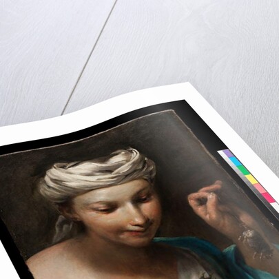 Girl with a Cat, before 1747 by Giuseppe Maria (1665-1747) Crespi