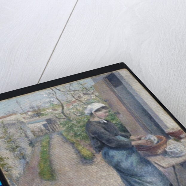 In the Garden at Pontoise: A Young Woman Washing Dishes, 1882 by Camille Pissarro