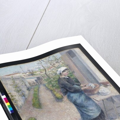 In the Garden at Pontoise: A Young Woman Washing Dishes, 1882 by Camille Pissarro