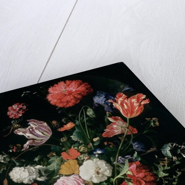 Flowers in a Glass Vase, c.1660 by Jan Davidsz de Heem