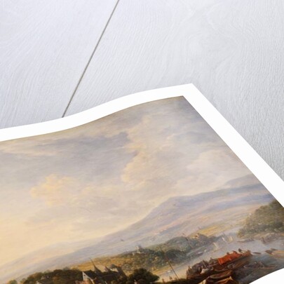 View on the Rhine, near Cologne, c.1700-10 by Jan the Elder Griffier