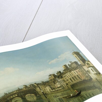 The Arno in Florence with the Ponte Vecchio, c.1745 by Bernardo Bellotto