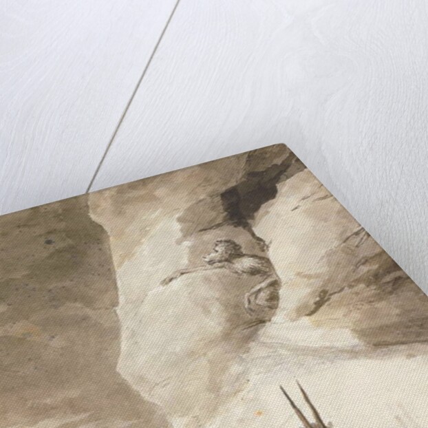 Monsters chasing a man by George Dance