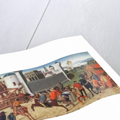 The Siege of Troy II: The Wooden Horse, c.1490-95 by Biagio di Antonio