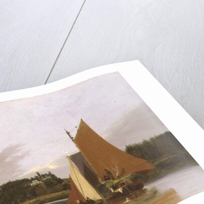 Boats on the Yare near Bramenton, Norfolk, 1828 by Joseph Stannard