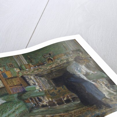 Marguerite Chapin in her apartment with her dog, 1910 by Edouard Vuillard