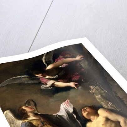 St. Sebastian succoured by two angels, 1617 by Guercino