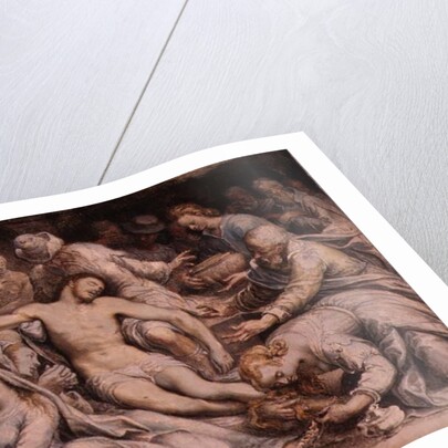 PD.5-1957 The Lamentation over the Dead Christ, c.1585 by Isaac Oliver