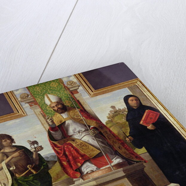St. Lanfranc of Pavia enthroned between St. John the Baptist and St. Liberius, c.1515-16 by Giovanni Battista Cima da Conegliano