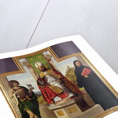 St. Lanfranc of Pavia enthroned between St. John the Baptist and St. Liberius, c.1515-16 by Giovanni Battista Cima da Conegliano
