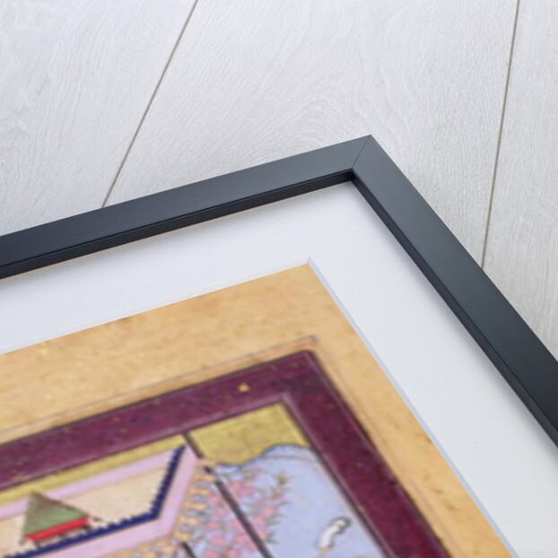 Khamsa of Nizami in a pavilion among followers and attendants, c.1590 by Persian School