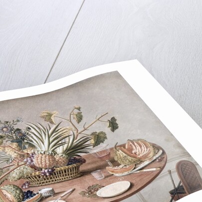 PD.874-1973 Still Life of a Table with Flowers and Fruit, c.1810 by Jean-Louis Prevost