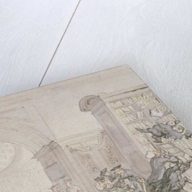 No.0613 The West Room and the Dome Room of Old University Library, Cambridge, 1800 by Thomas Rowlandson