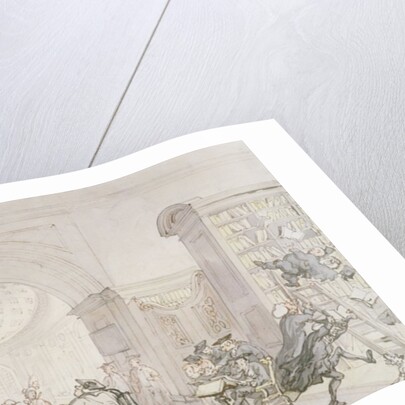 No.0613 The West Room and the Dome Room of Old University Library, Cambridge, 1800 by Thomas Rowlandson