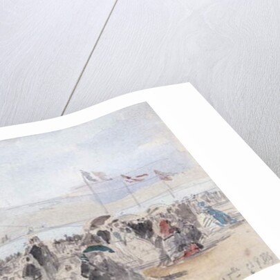 People on the Beach, Trouville, 1866 by Eugene Louis Boudin