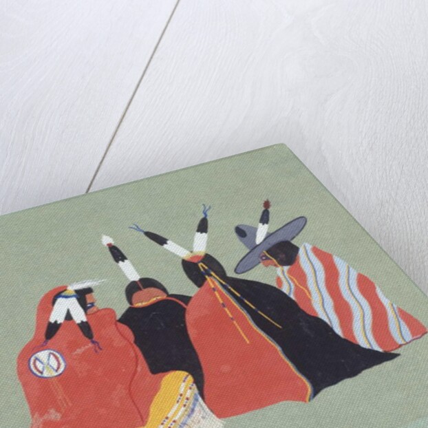 Kiowa Making Medicine, 1929 by Monroe Tsatoke