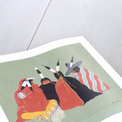 Kiowa Making Medicine, 1929 by Monroe Tsatoke