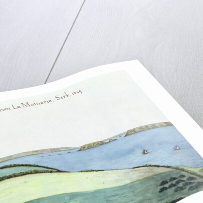 View from la Moinerie, Serk, 1849 by English School