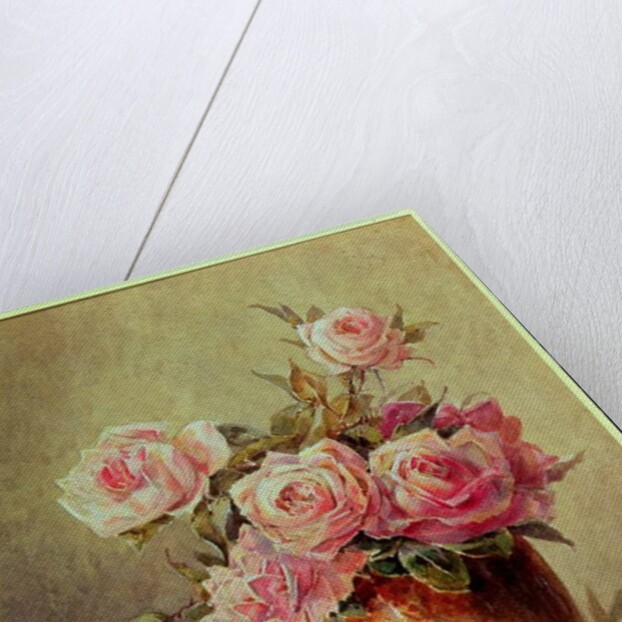 Pink Roses in a Yellow Vase by John Porter Wale