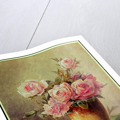 Pink Roses in a Yellow Vase by John Porter Wale