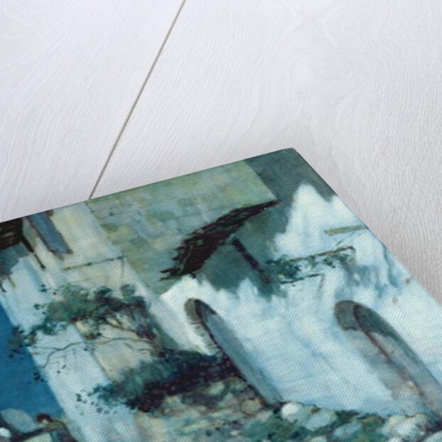 Spanish Village Conversation by Moonlight by Albert Moulton Foweraker