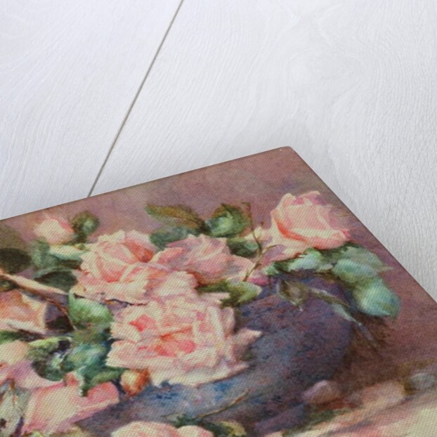 A Bowl of Pink Roses by Melicent Grose