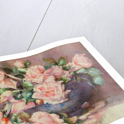 A Bowl of Pink Roses by Melicent Grose