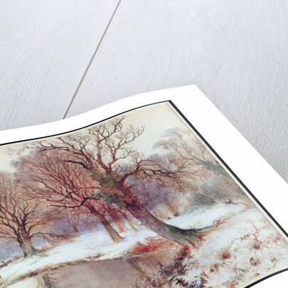 Snowy Landscape with Deer by Arthur Willett