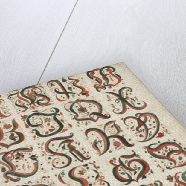 Alphabet, Fraktur Painting, c.1825-50 by American School