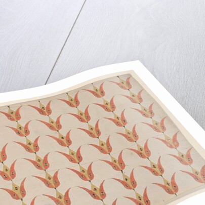 Seven Rows of Tulips, Fraktur Painting, c.1800-20 by American School