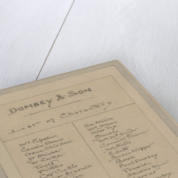 List of Characters, c.1920s by Joseph Clayton Clarke