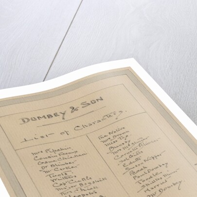 List of Characters, c.1920s by Joseph Clayton Clarke