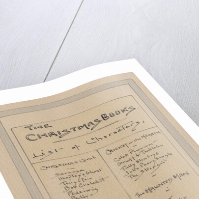 List of Characters, c.1920s by Joseph Clayton Clarke