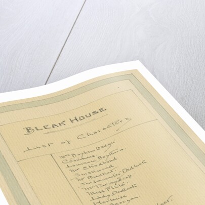 List of Characters, c.1920s by Joseph Clayton Clarke