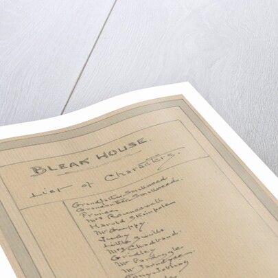 List of Characters, c.1920s by Joseph Clayton Clarke