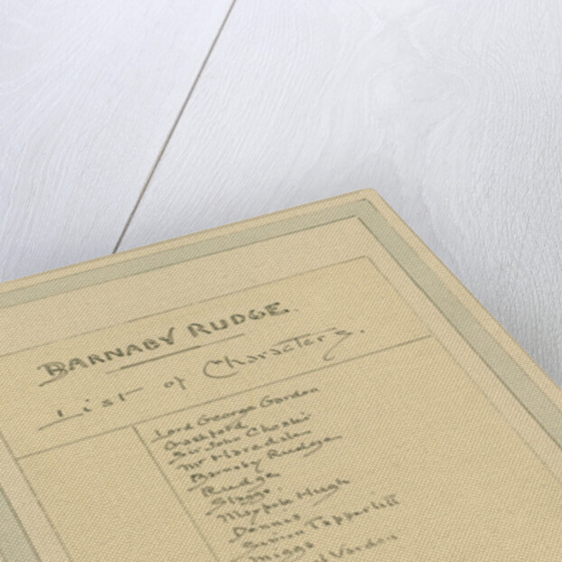 List of Characters for Barnaby Rudge, c.1920s by Joseph Clayton Clarke