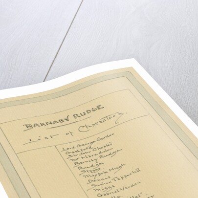 List of Characters for Barnaby Rudge, c.1920s by Joseph Clayton Clarke