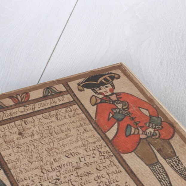 Birth and baptismal certificate for Eva Eissenhaer, c.1773 by Artist Sussel-Washington