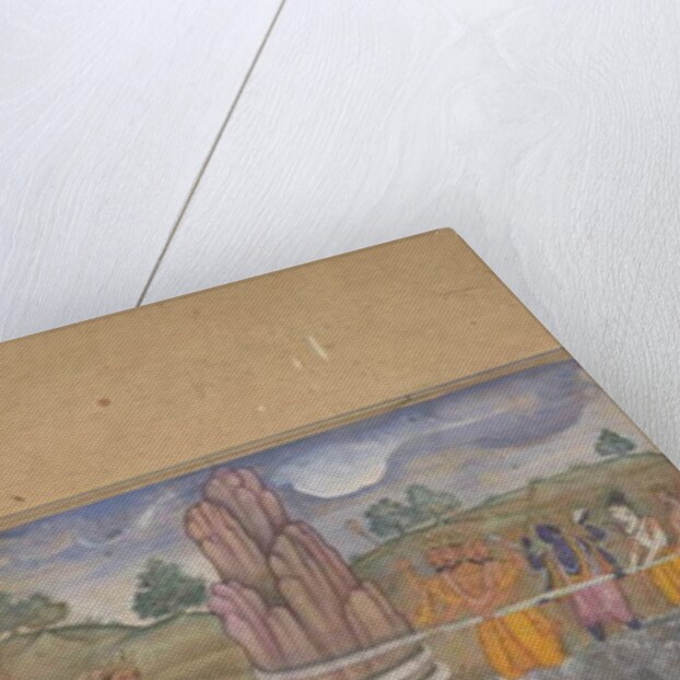 The Gods and Asuras Churn the Ocean of Milk, page from a dispersed Razmnama, c.1598-99 by Fattu