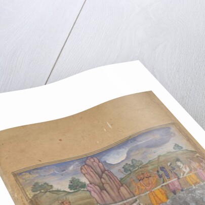 The Gods and Asuras Churn the Ocean of Milk, page from a dispersed Razmnama, c.1598-99 by Fattu